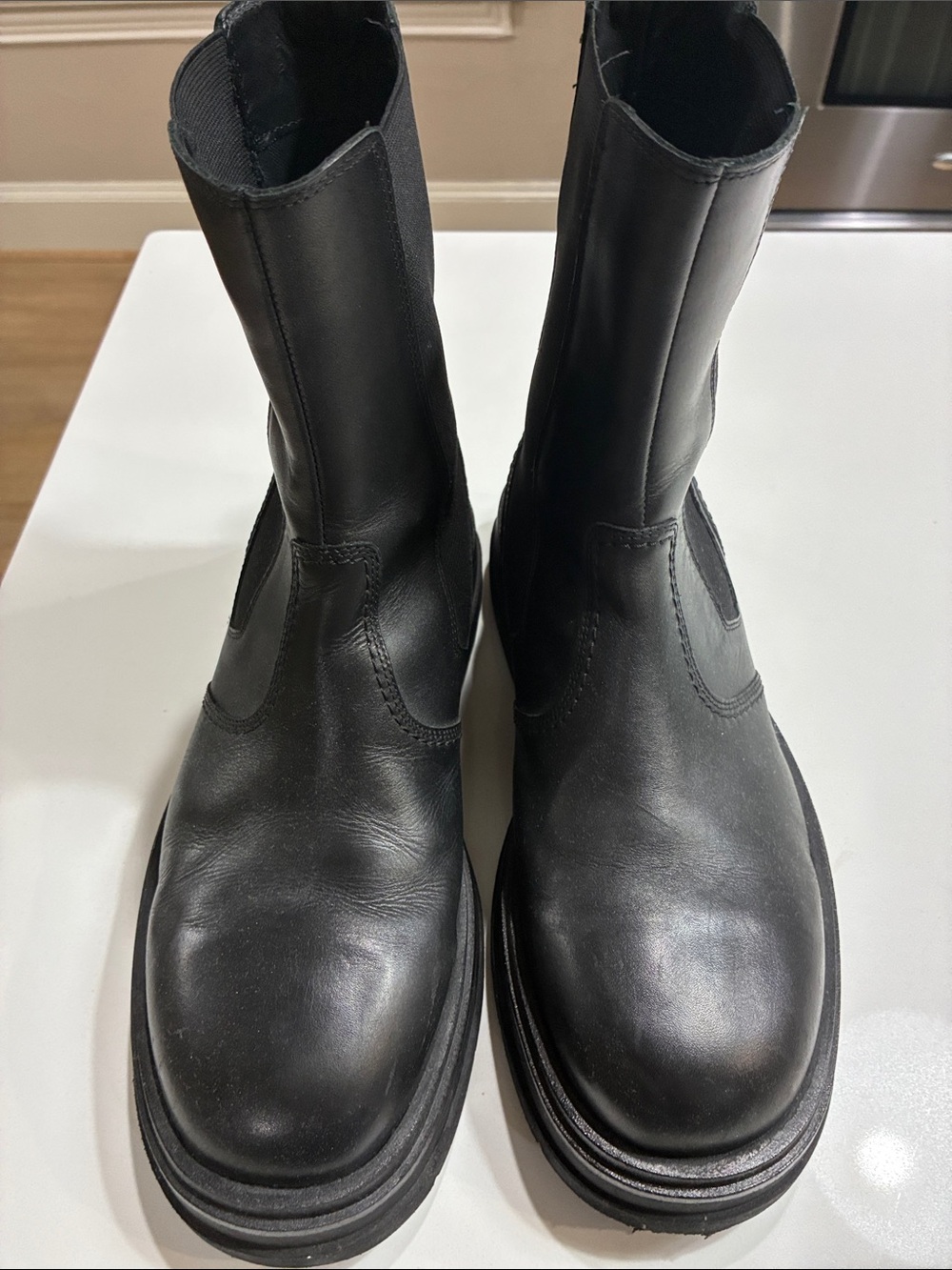Mens black leather Zara boots